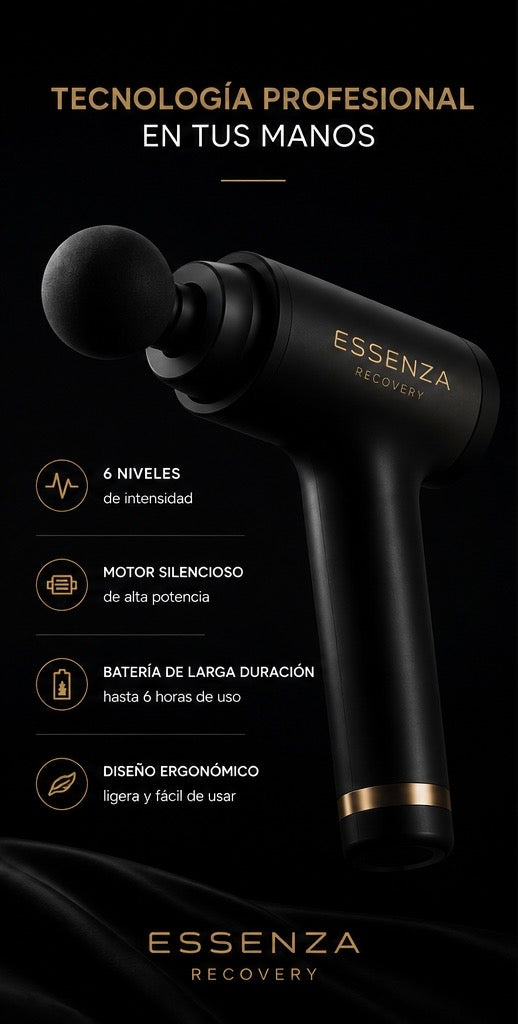 Pistola de Masaje Profesional ESSENZA Recovery