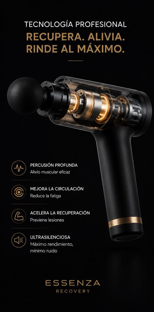 Pistola de Masaje Profesional ESSENZA Recovery